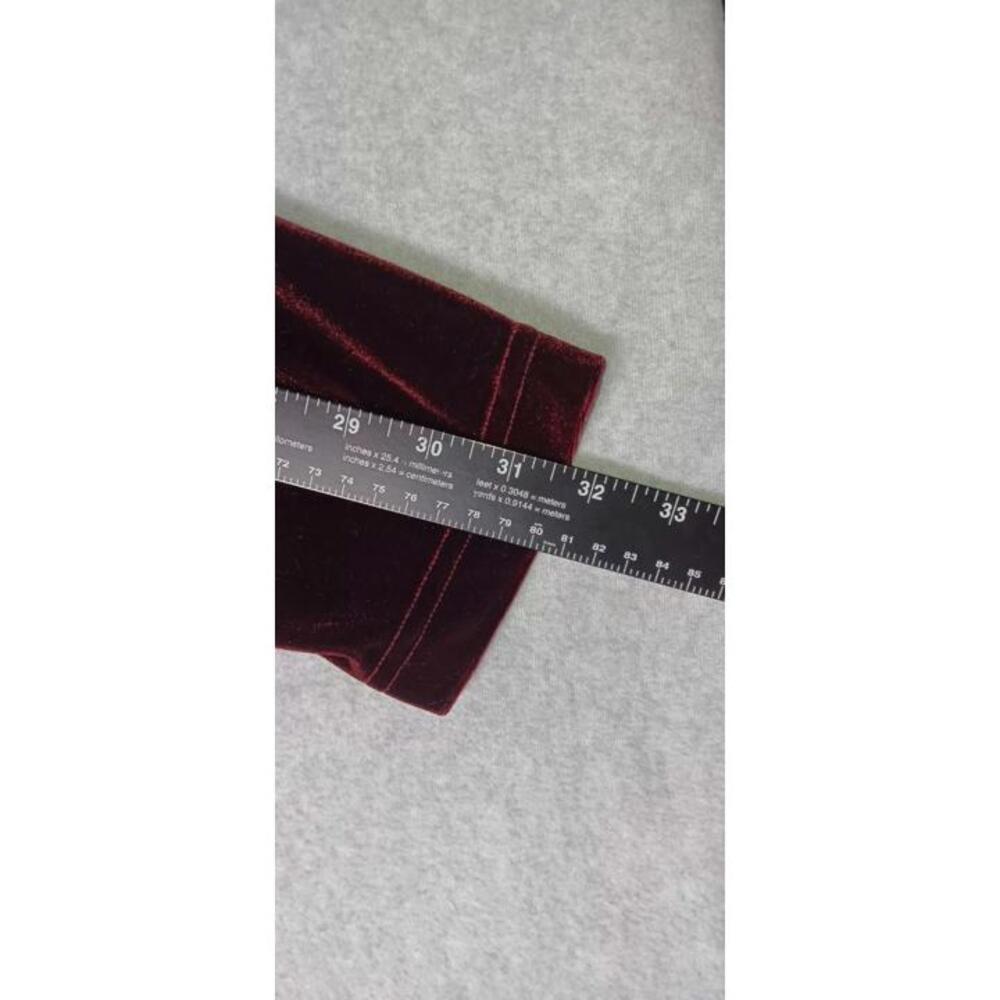 Kathie Lee Long Sleeve Velvet Blouse Womens Size 22W/24W Maroon Soft And... - Picture 10 of 11